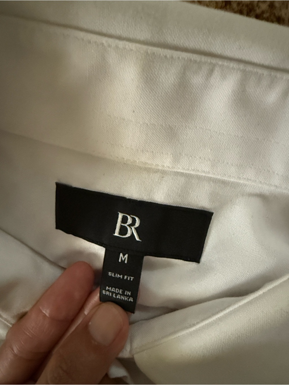 Banana Republic Men's White Button-Down Dress Shirt - Picture 3 of 11